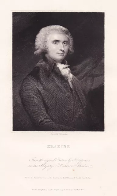 David Erskine Earl De Buchan Écossais Antiquarian Portrait Engraving 1835