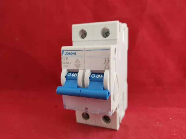 Doepke Dls6I Ic6/2 6A 6Amp C Type C6 Double Pole Dp 2P Mcb Fuse Switch New