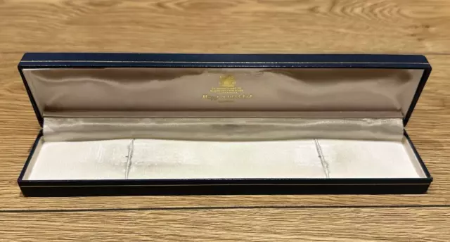 Genuine Original Vintage Rare Mappin & Webb Blue Watch Presentation Box Case