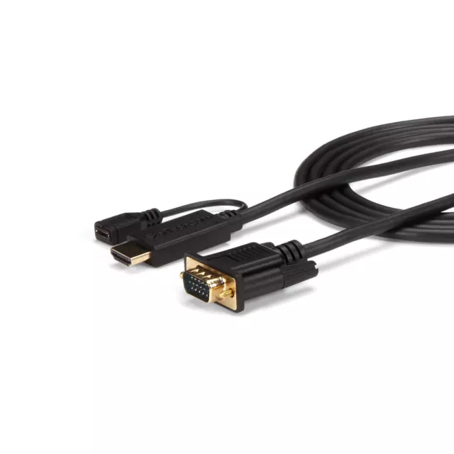 StarTech HD2VGAMM6 HDMI to VGA Cable - 6 ft / 2m - 1080p - 1920 x 1200 - Active