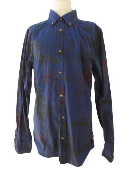 Chemise Manches Longues Van Heusen Garçon 16 Ans - Blanc/bleu, Neuf Sans étiquettes