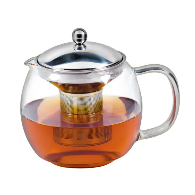 Avanti 1.5L Ceylon Glass Teapot w/ Removable Stainless Steel Infuser Tea Pot
