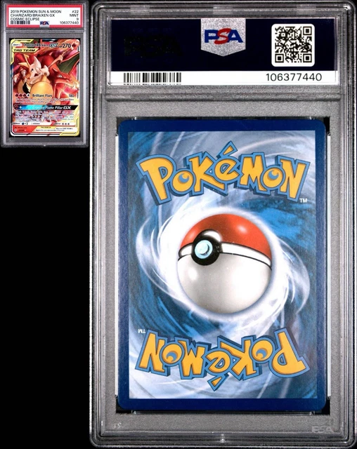2019 POKEMON SUN & Moon Cosmic Eclipse #22 Charizard & Braixen Gx Psa 9 ...