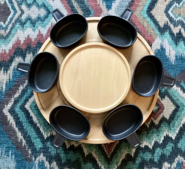Bodum / Digsmed Danimarca piatti in legno pigro Susan & ghisa