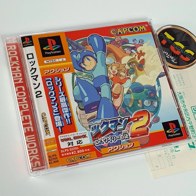 Rockman 2+ Spine&reg.card PS1 Japan Game PLAYSTATION Megaman Mega Man Capcom 199