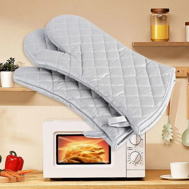 1 Pair Oven Glove Cotton Lining Kitchen Gloves Quilted Oven Mitts  Cooking
