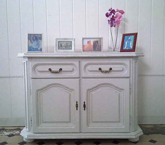 SHABBY CHIC KOMMODE Sideboard Schrank Landhausstil Nostalgie Vintage ...