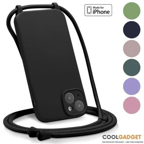 Handykette Coque Avec Ruban pour IPHONE Silicone Mince Corde Coloré À Accrocher