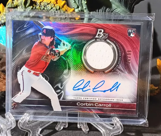 CORBIN CARROLL ROOKIE card auto Platinum Pieces Autograph Relic 127.50