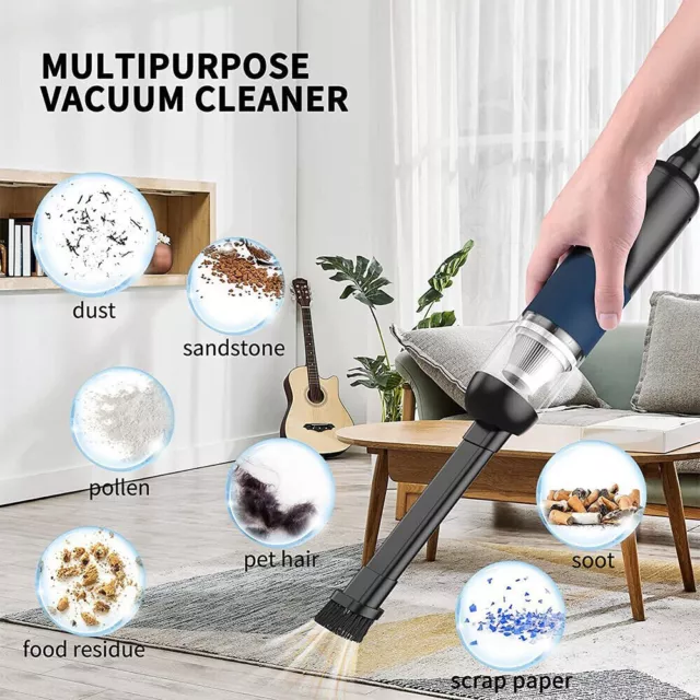 4000PA Mini Wireless Vacuum Cleaner Car Handheld Vacuum Powers USB Rechargeable 2