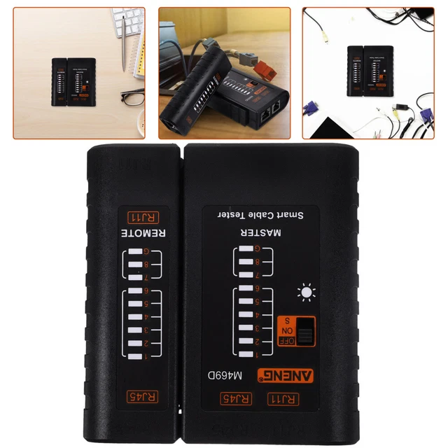 TESTER FILI DI rete in plastica kit strumenti cavo LAN telefono ...