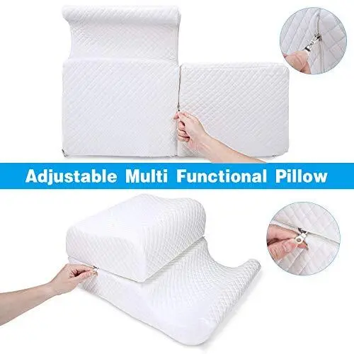 Memory Foam Pillow Cube Cuddle Anti Pressure Arm Pillows Couples Side Sleepers 5