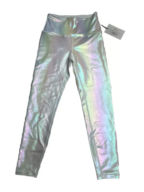 ZYIA WHITE UNICORN Iridescent Rainbow Leggings Size S A29 $30.00 - PicClick