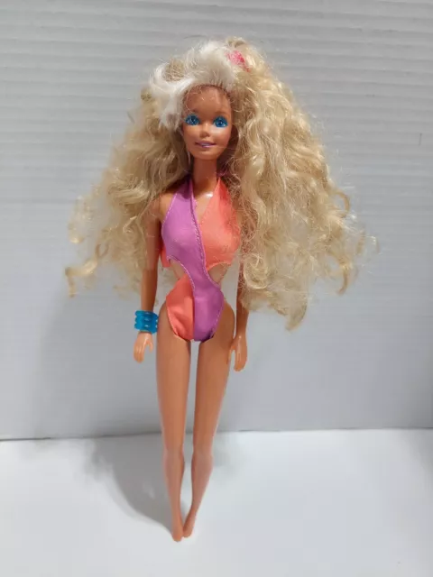 Vintage Barbie Doll 1989 Wet N Wild 4103 w/ Original Swimsuit EXC