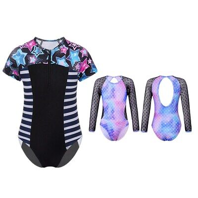 Kids Girls Fish Scale Print Swimsuit Costumes One Piece Rash Guard Bathing Suit