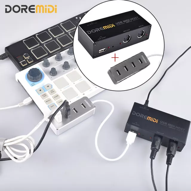 High-Speed USB MIDI Host Box MIDI Host USB To MIDI Converter USB HUB Ports Hub