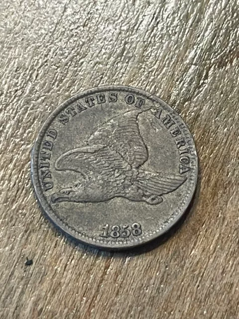 1858 Small Letter Flying Eagle Cent XF