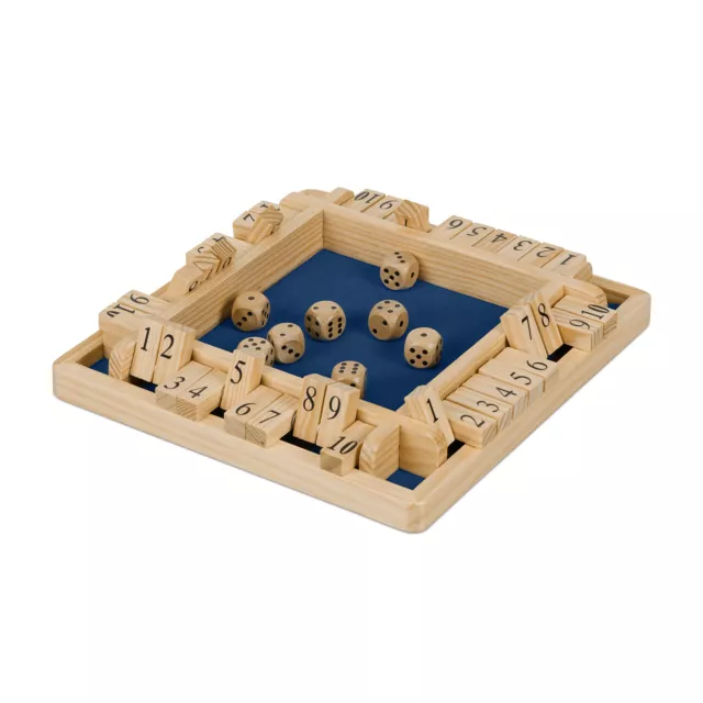 Shut the box 4 joueurs Jeu societe famille Jeu plateau bois Jeu dés