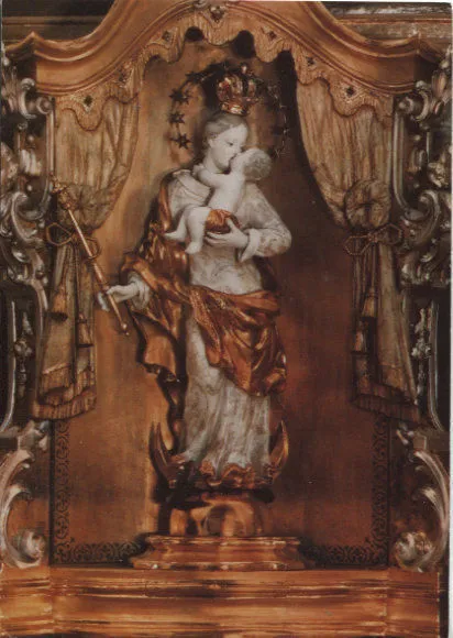Alte Kunstpostkarte - Freising - St. Peter u. Paul - Rokoko-Madonna