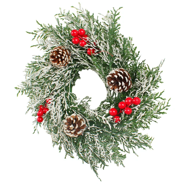 Decoración navideña decoraciones del hogar corona de puerta de Navidad plástico