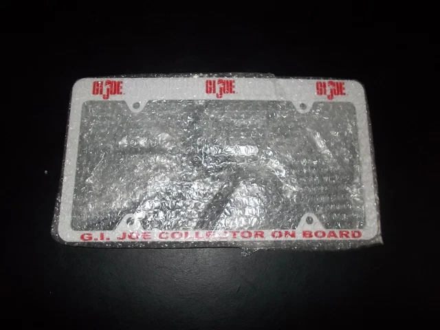 G.I. Joe Collector on Board, Plastic License Plate Frame, new & unused