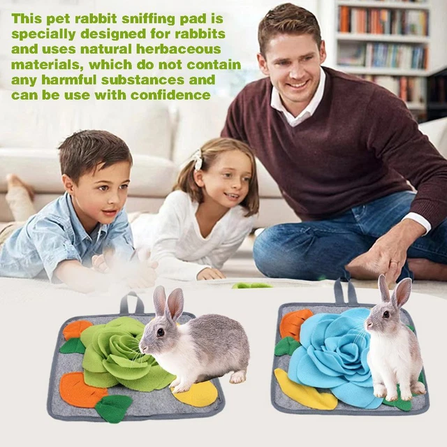 COMFY BREATHABLE RABBIT Snuffle Mat Chew Toy & Feeding Pad Rabbits For