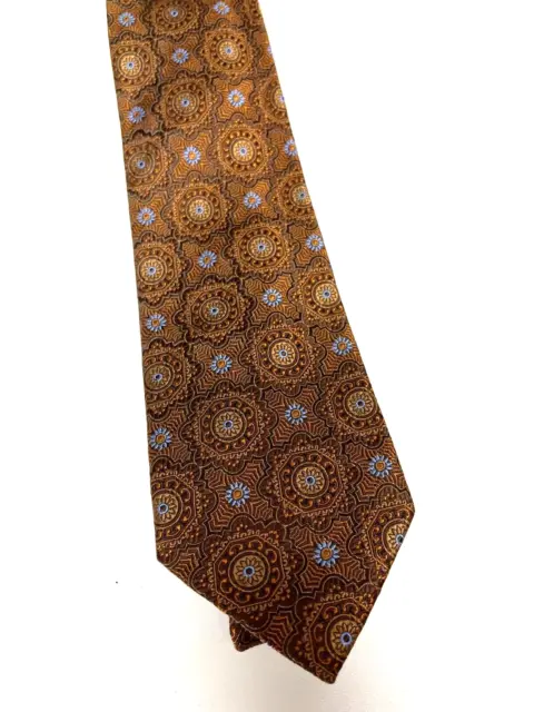 Jos. A. Bank signature collection neck tie Men's brown Blue 100% Silk euc