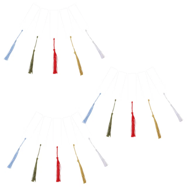 15 Pcs Bookmark Student Acrylic Gift Tags Tassels Designed Bookmarks Label