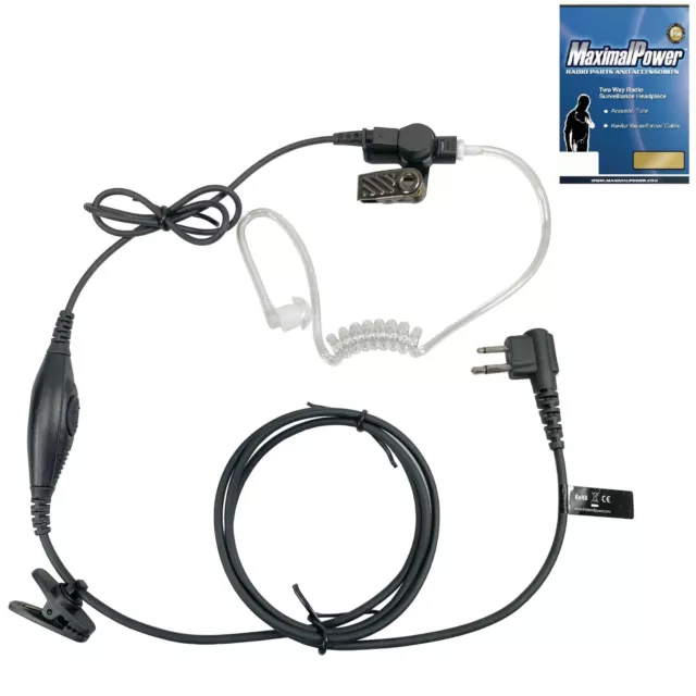 Waterproof 1-Wire Mic Headset PTT Earpiece for Motorola Walkie Talkie Radio