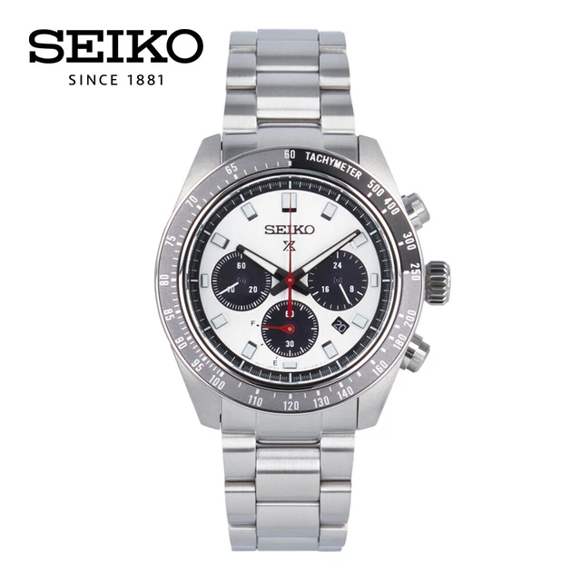SEIKO SSC911 SPEEDTIMER Silver Dial Chronograph Solar Watch USA