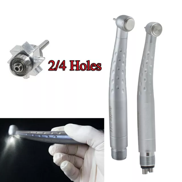 Denshine Dental High Speed LED Handpiece Push Button 2H/4H Large Head E-Type