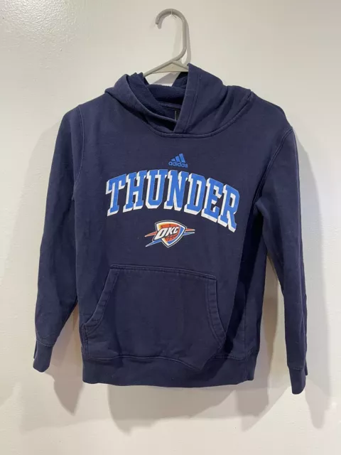 Adidas Oklahoma City Thunder Youth Hoodie Pullover Sweater Size Medium 10-12