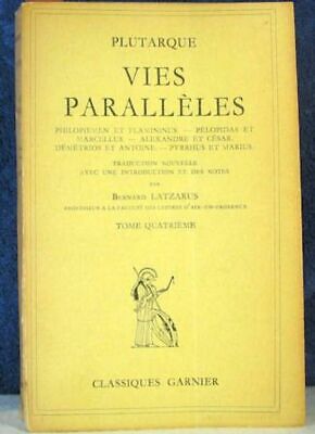 Vies parallèles 5 volumes - Classiques Garnier 1950-1955 Plutarque 