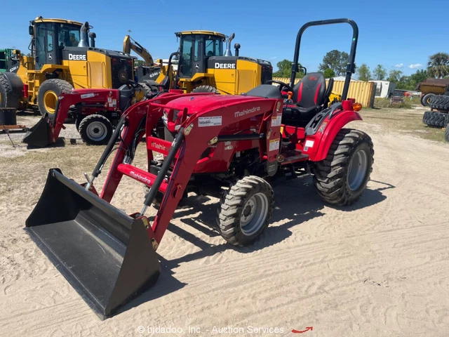 2022 Mahindra 1635 4WD Utility Tractor Skip Loader Diesel Ag Farm PTO bidadoo