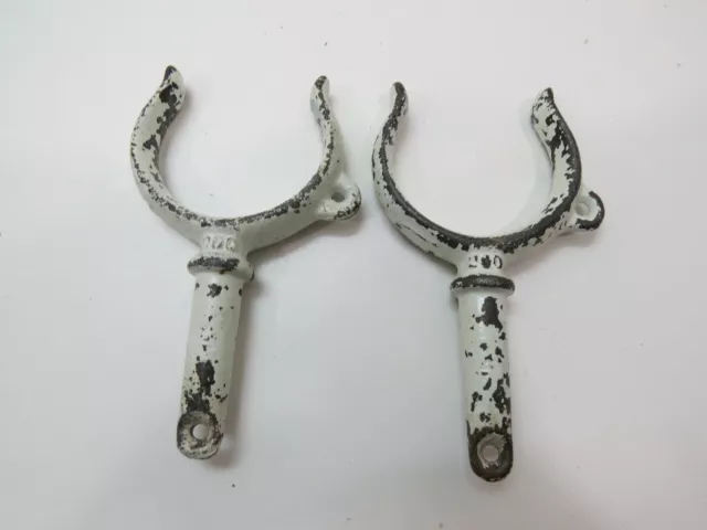 Painted Galvanized Cast Iron Pair 2+1/8 Inch Oar Locks Row Boat (C2.5A168A)