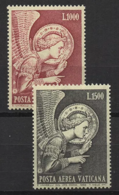 Vatican 1968 Sc# C53-C54 Mint MNH Air post Archangel Gabriel Fra Angelico stamps