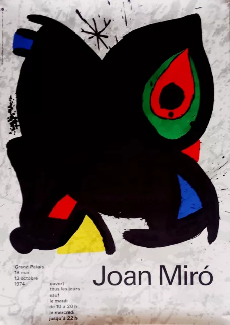 Plakat - Joan Miró. Grand Palais 18 mai - 13 october 1974. Frutiger und Pfäffli