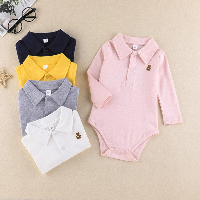 Newborn Baby Romper Infant Boys Girls Long Sleeve Jumpsuit Bodysuit Clothes