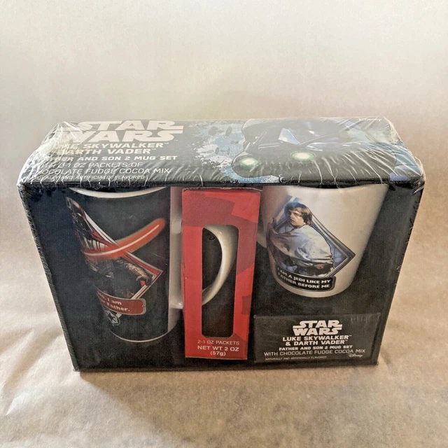 STAR WARS Luke Skywalker & Darth Vader Father & Son 2 MUG SET Disney NEW, SEALED