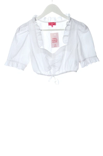 Camicia folcloristica KRüGER da donna taglia DE 34 bianco casual look