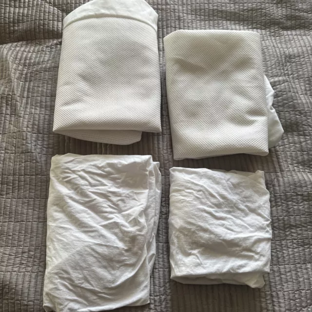Ikea 2 x Spannbettlaken und 2 x Matratzenschoner für Kinderbett 120x60 cm