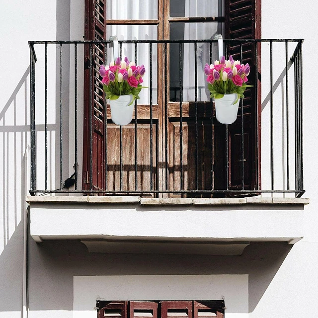3 x Hängetopf Blumentopf Hängetöpfe Garten Balkon Blumen Topf Kräutertopf Zink 3