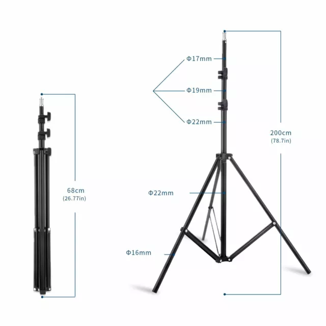 Photo Studio 33"/83cm Umbrella Light Stand Kit Flash Speedlite Holder Bracket 2