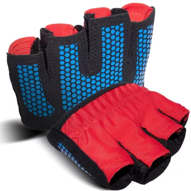 Sports Gloves Half Finger Soft Hand Palm Protection Gym Weight Lifting Training