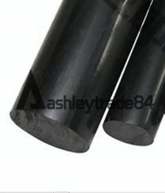1PCS PA Plastic Round Rod Stick Nylon Polyamide 25mm x 250mm Black NEW