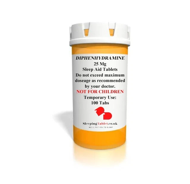 Pastillas para dormir difenhidramina 25 mg x 100 (compra a granel)