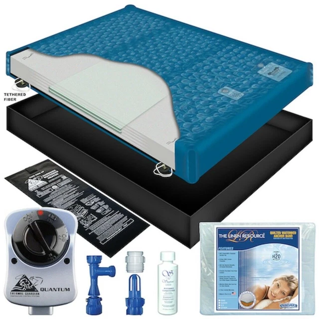98% Waveless Waterbed Mattress Liner Heater Mattress Pad Fill Drain Conditioner