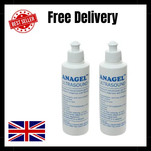 Anagel 250ml Fetal Doppler Ultrasound Transmission Gel - Pack of 2