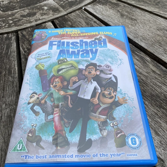DVDCERT U FLUSHED Away 2007 (Kate Winslet/Bill Nighy/Hugh Jackman) £1
