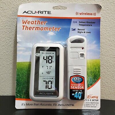 Nuevo termómetro meteorológico inalámbrico AcuRite temperatura interior/exterior
